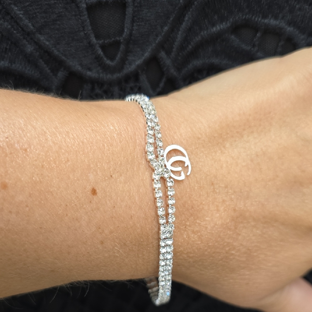 Elegant Silver‎ Bracelet with Charm
